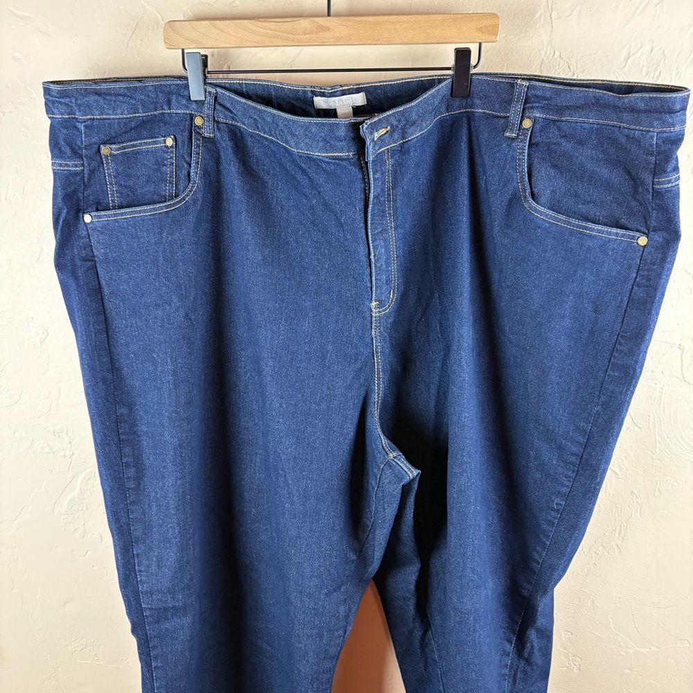Woman Within Dark Blue Denim Jeans Women’s size 36W - Picture 2 of 10
